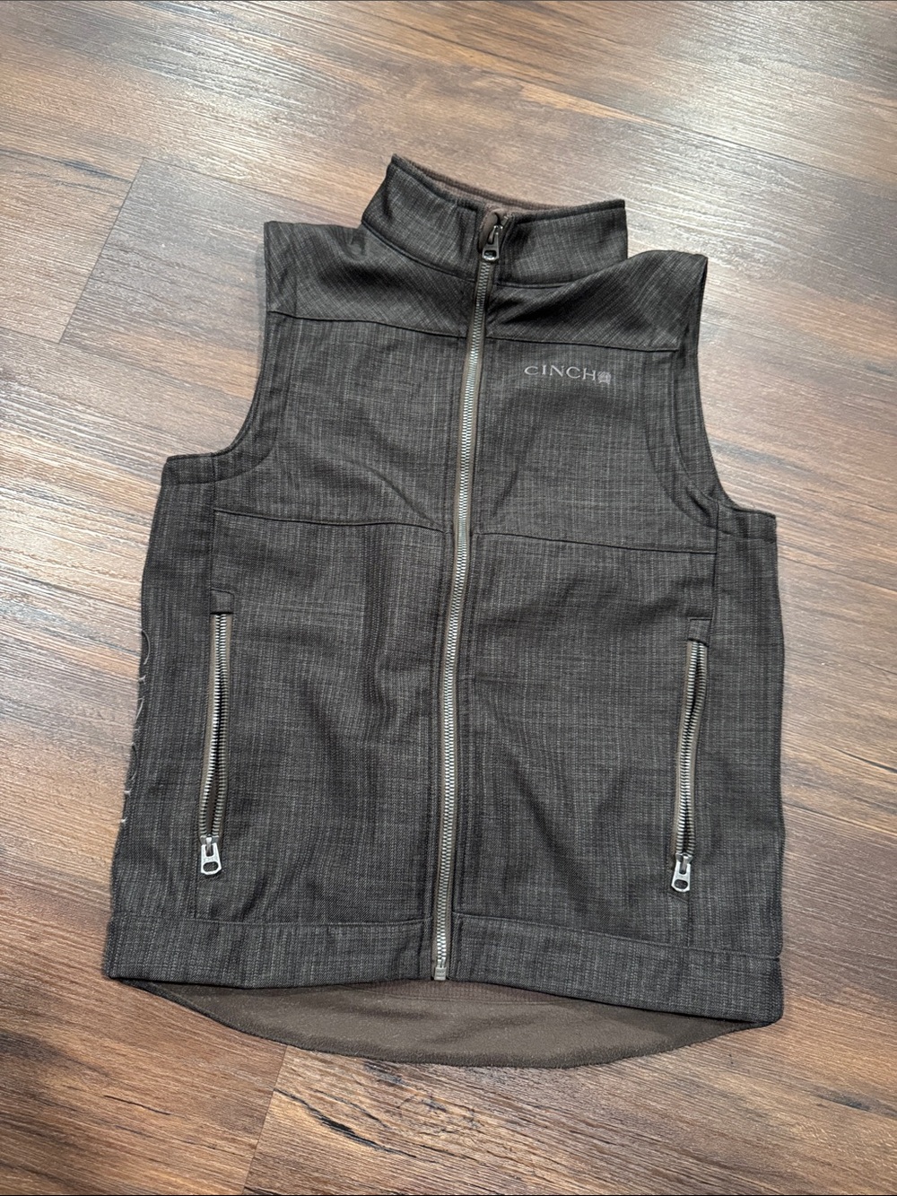 Cinch Youth Boy's Brown Bonded Vest Large